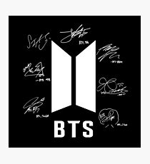bts bangtan boys signatures signature autograph Photographic Print