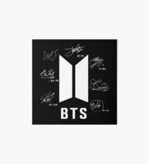 bts bangtan boys signatures signature autograph Art Board