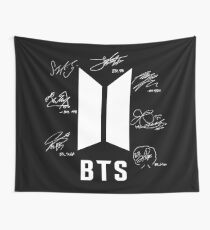Tela decorativa bts bangtan boys firmas firma autógrafo
