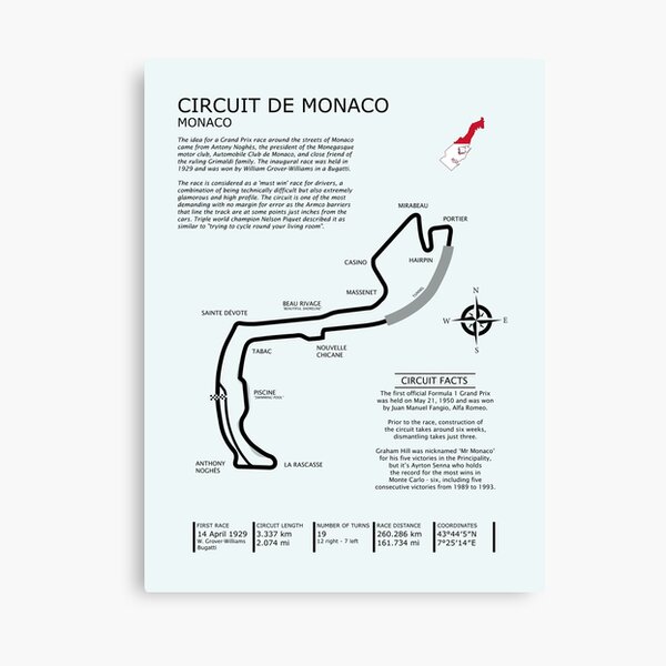 Circuit De Monaco Canvas Print