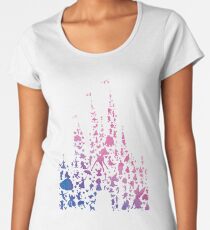 Silhouette inspiré du château de caractère T-shirt premium femme