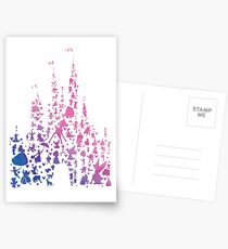 Character Castle Inspired Silhouette Postcards