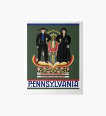 Vintage Amish Pennsylvania Travel Art Board