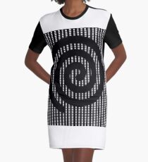 Spiral Graphic T-Shirt Dress