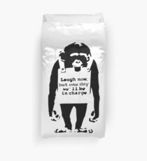 Banksy Laugh Now But One Day We'll Be In Charge Monkey Duvet Cover