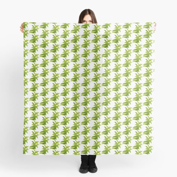 Fresh Mint Leaves Detail Scarf