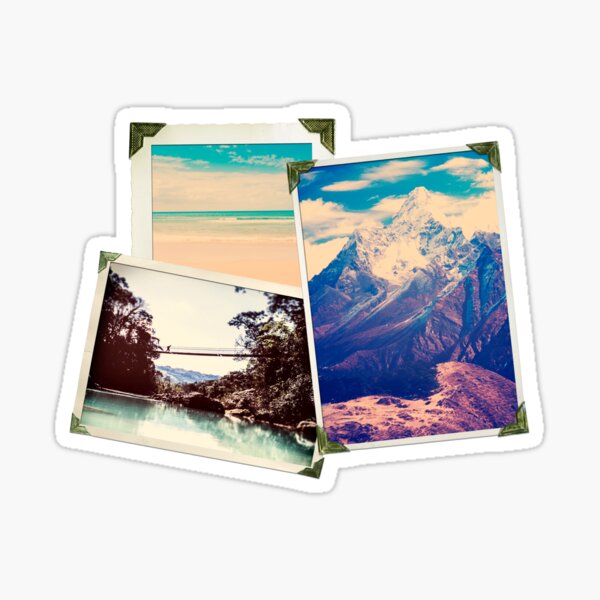 Old Adventure Travel Photos Sticker