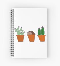 Hedgehog Succulent Spiral Notebook