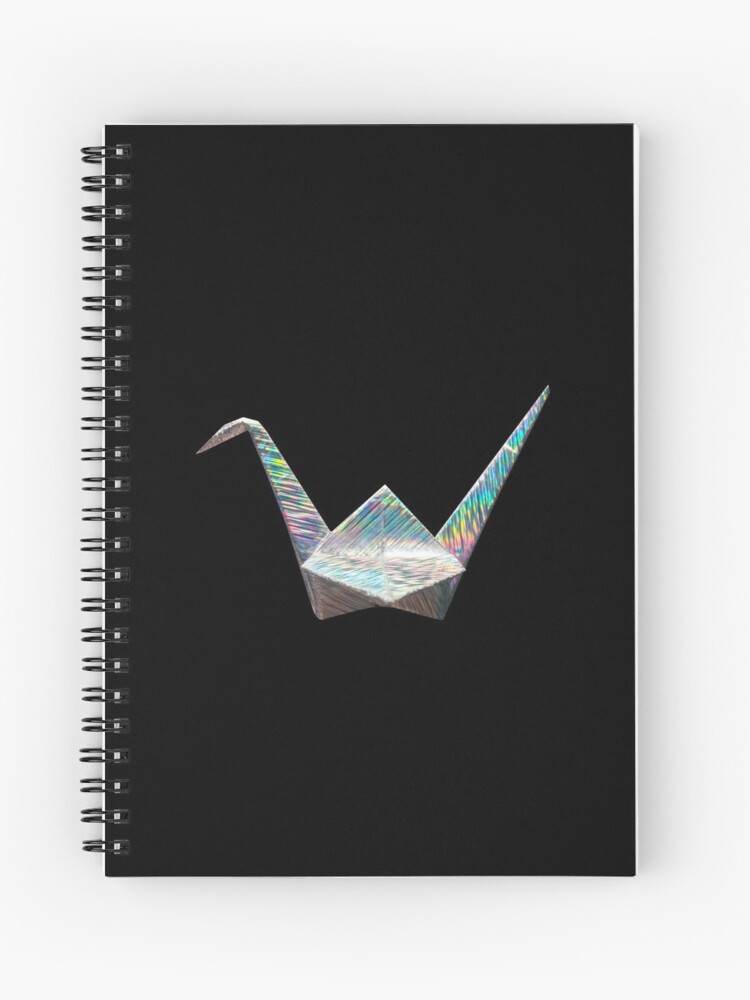 Holographic Crane Holo Paper Spiral Notebook