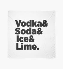Vodka & Soda & Ice & Lime Sticker & T-Shirt - Gift For Prom Party Scarf