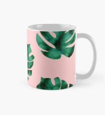 Tropische Farnblätter auf Pfirsich Tasse (Standard)