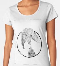 The Fox Playing Women's Premium T-Shirt