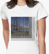 Spiral fantasy in stripes. Women's Fitted T-Shirt