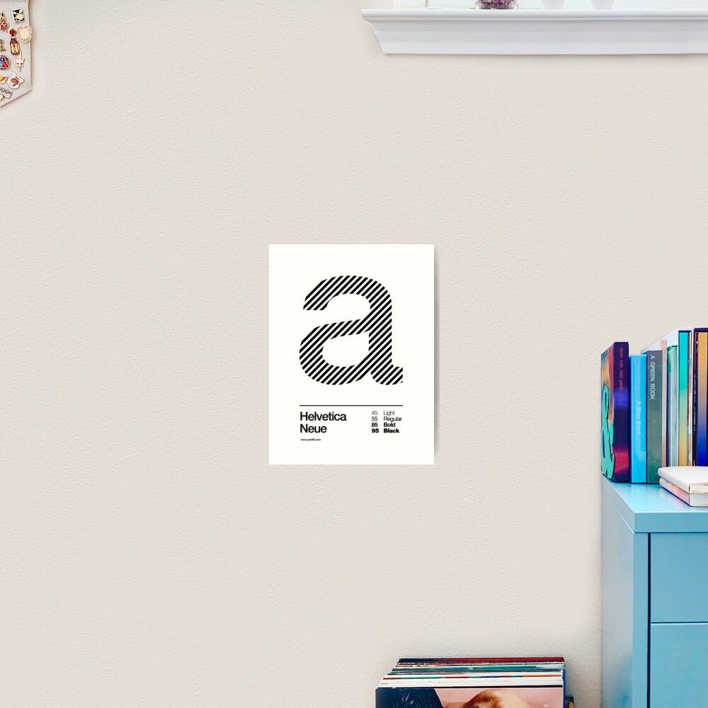 a .... Helvetica Neue (b) Art Print