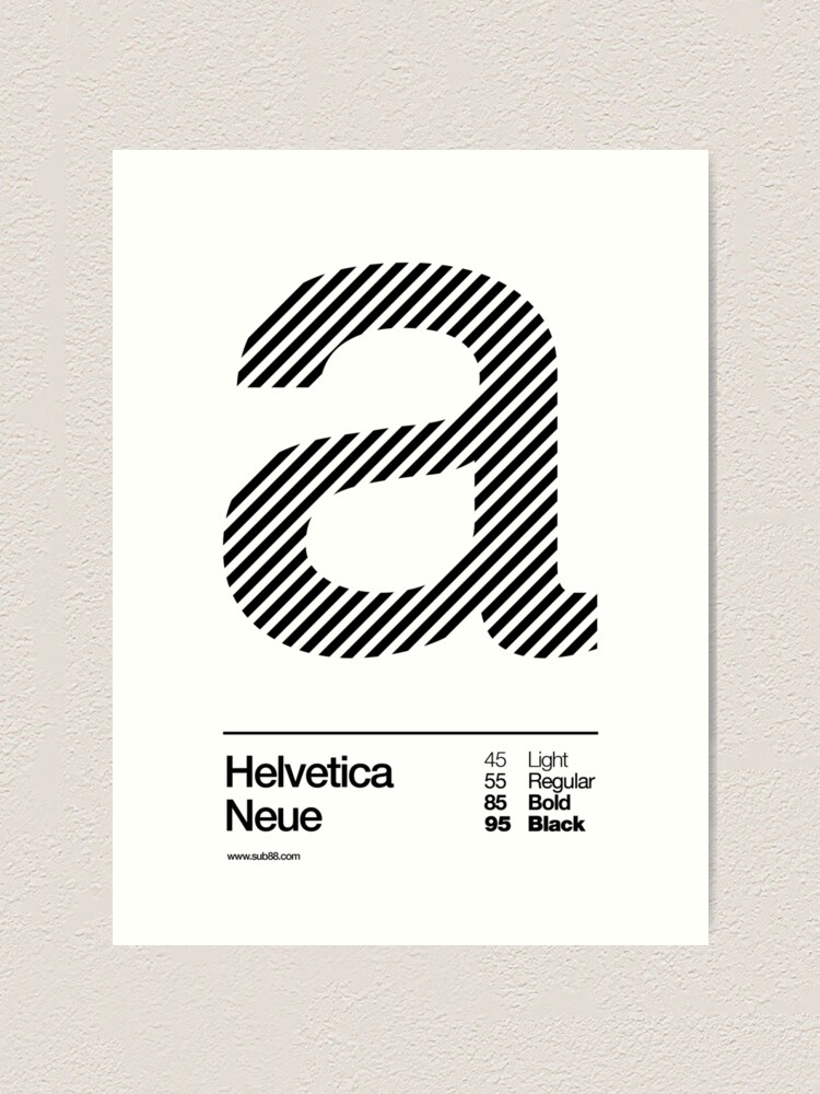 Alternate view of a .... Helvetica Neue (b) Art Print