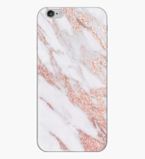Blush pink rose gold marble iPhone Case
