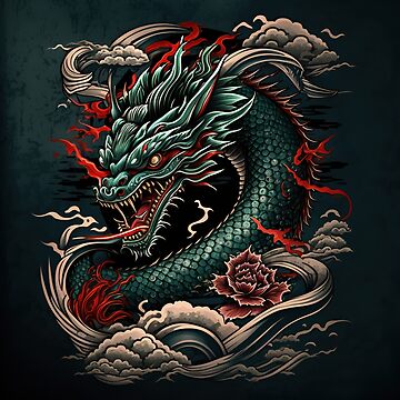 Chinese Dragon Tattoo Style - Chinese Dragon - Posters and Art Prints