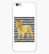 French bulldog stripes and gold iPhone Case