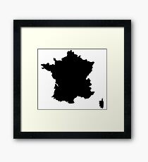 map of france Framed Print