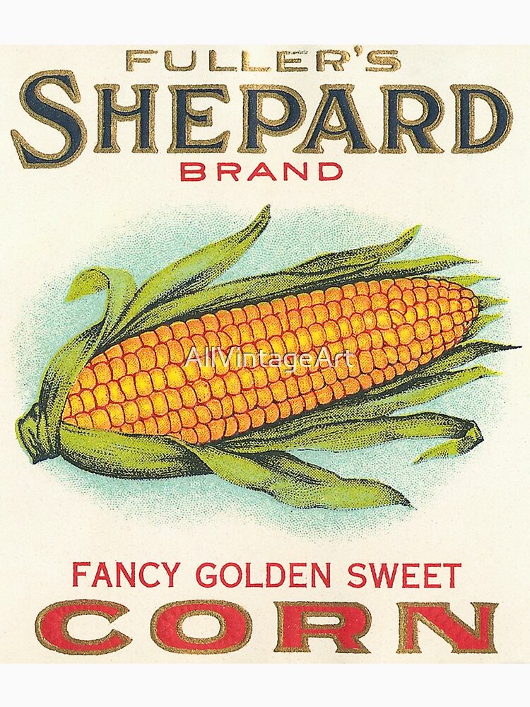 vintage fruit crate label sweet corn t shirt by allvintageart