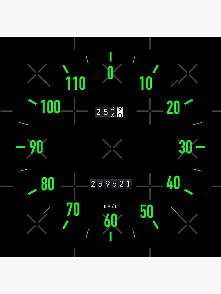 Retro car speedometer wall clock by knappidesign