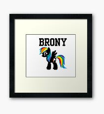 brony logo Framed Print