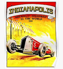 Indianapolis: Vintage 1930 Auto Racing Werbung Print Poster