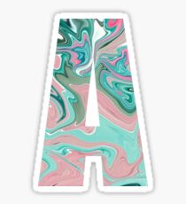 Paint letter A sticker Sticker