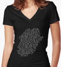 Rolling Stones - Paint it black Lyrics black Women's Fitted V-Neck T-Shirt