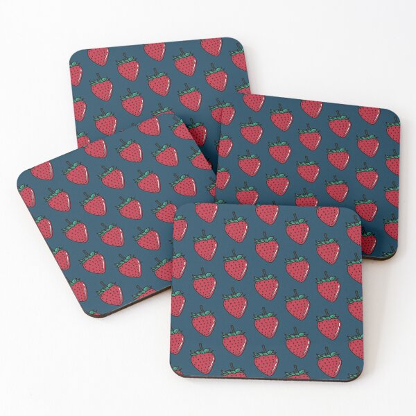 Sailor Blue - Strawberry Coasters (Set of 4)