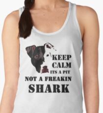 keep calm its a pit bull not a freakin shark Women's Tank Top
