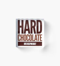Hard Chocolate Bite Responsibly Acrylic Block