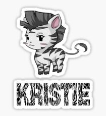 Zebra Kristie Sticker