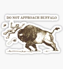 Yellowstone timeless buffalo warning brochure Sticker
