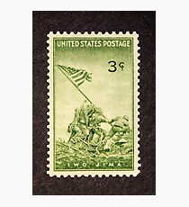 1945 3c Iwo Jima Postage Stamp Photographic Print