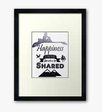 Into the Wild - Happiness is only real when Shared Framed Print