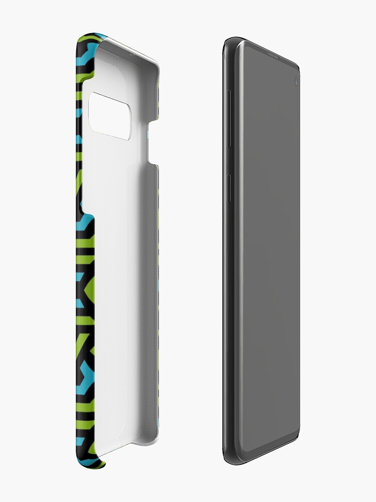 Alternate view of Geometric Pattern: Layered Hexagon: Green Case & Skin for Samsung Galaxy