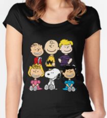 Peanuts - Charlie Brown, Snoopy Women's Fitted Scoop T-Shirt