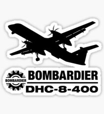 Bombardier DHC-8-400 (Q400) Silhouette (Black) Sticker