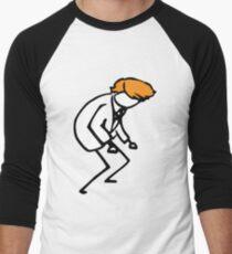 Funny cartoon donald trump Men's Baseball ¾ T-Shirt