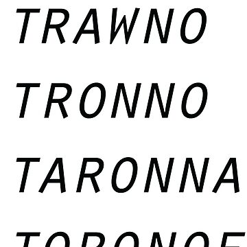 Artwork thumbnail, Tronno - Black Text by FitzyShop
