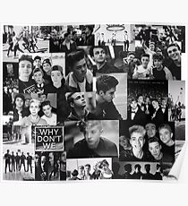 Why Don't We Black White Collage Poster