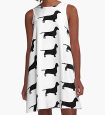 dachshund silhouette A-Line Dress