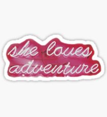 "She Loves Adventure" Neon Sign Sticker