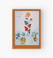BUTTERFLY ROSE : Vintage Abstract Dali Painting Print Hardcover Journal
