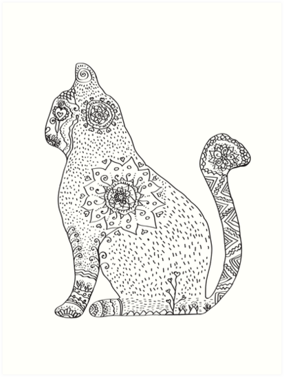 "Mandala Cat" Art Prints by Manitarka | Redbubble