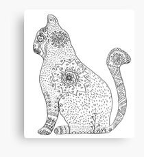Lienzo metálico Mandala Cat