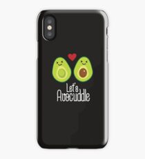 Let's Avoduddle avocado on dark iPhone Case
