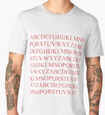 Letters ABCDEFGHIJKLMNOPQRSTUVWXYZ Men's Premium T-Shirt
