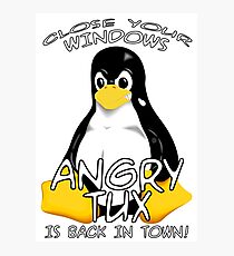 Angry Tux Photographic Print